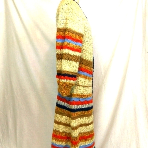 Vintage Marni Striped Crochet Cashmere Cardigan Coat - Picture 6 of 16